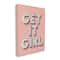 Stupell Industries Get It Girl Bold Polka Dot Typography over Pink Canvas Wall Art
